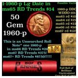 BU Shotgun Lincoln 1c roll, 1974-d 50 pcs Bank Wra