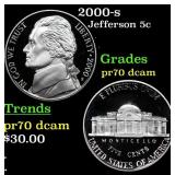 2000-s Proof Jefferson Nickel 5c pr70 dcam SEGS