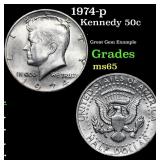 1974-p Kennedy Half Dollar 50c Grades GEM Unc