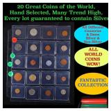 20 Great Coins of the World, hand selected, many t