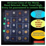 20 Great Coins of the World, hand selected, many t