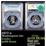1977-s Proof Washington Quarter 25c pr69 dcam PCGS