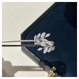 Sterling Silver Natural Leaf Wedding Ring - Women