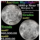 ***Major Highlight*** 1880-p Morgan Dollar Near To