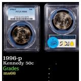 1996-p Kennedy Half Dollar 50c ms66 PCGS