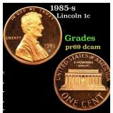1985-s Proof Lincoln Cent 1c Grades GEM++ Proof De
