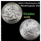 2009-d Washington DC Washington Quarter 25c Grades