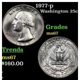 1977-p Washington Quarter 25c Grades GEM++ Unc
