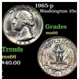 1965-p Washington Quarter 25c Grades GEM+ Unc