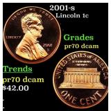 2001-s Proof Lincoln Cent 1c Grades GEM++ Proof De
