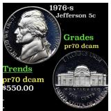 1976-s Proof Jefferson Nickel 5c pr70 dcam SEGS
