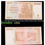 2007-2008 Zimbabwe 3rd Dollar (ZWR) 20,000 Dollars