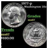 1977-p Washington Quarter 25c Grades GEM++ Unc