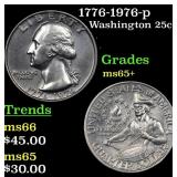 1776-1976-p Washington Quarter 25c Grades GEM+ Unc