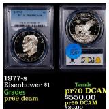 1977-s Proof Eisenhower Dollar $1 pr69 dcam PCGS