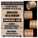High Value! - Covered End Roll - Marked " Morgan R