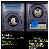 ***Auction Highlight*** 1974-s Proof Washington Qu