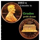 1982-s Proof Lincoln Cent 1c Grades GEM++ Proof De