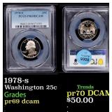 1978-s Proof Washington Quarter 25c pr69 dcam PCGS
