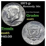 1971-p Kennedy Half Dollar 50c Grades GEM Unc