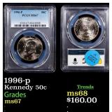 1996-p Kennedy Half Dollar 50c ms67 PCGS