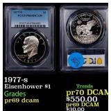 1977-s Proof Eisenhower Dollar $1 pr69 dcam PCGS