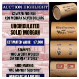 High Value! - Covered End Roll - Marked "Unc Morga