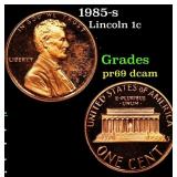 1985-s Proof Lincoln Cent 1c Grades GEM++ Proof De