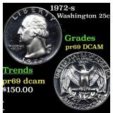 1972-s Proof Washington Quarter 25c Graded pr69 DC