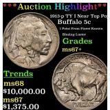 ***Major Highlight*** 1913-p TY I Buffalo Nickel N