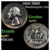 1966 SMS Washington Quarter 25c Grades sp66+