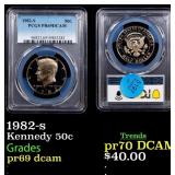 1982-s Proof Kennedy Half Dollar 50c pr69 dcam PCG