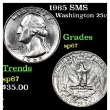 1965 SMS Washington Quarter 25c Grades sp67
