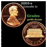 2003-s Proof Lincoln Cent 1c Grades GEM++ Proof De
