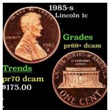 1985-s Proof Lincoln Cent 1c Grades GEM++ Proof De