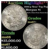 ***Major Highlight*** 1896-p Morgan Dollar Near To