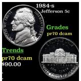 1984-s Proof Jefferson Nickel 5c GEM++ Proof Deep