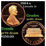 1984-s Proof Lincoln Cent 1c Grades GEM++ Proof De