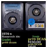 1974-s Proof Roosevelt Dime 10c pr69 dcam PCGS