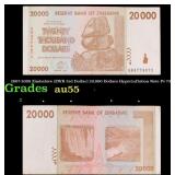 2007-2008 Zimbabwe (ZWR 3rd Dollar) 20,000 Dollars