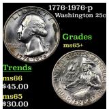 1776-1976-p Washington Quarter 25c Grades GEM+ Unc