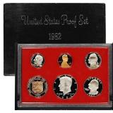 1982 United States Mint Proof Set 5 coins