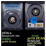 1974-s Proof Roosevelt Dime 10c pr69 dcam PCGS