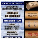 High Value! - Covered End Roll - Marked " Morgan L
