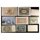Lot of Nine 1908 to 1933 German Banknotes, Various