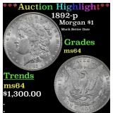 ***Major Highlight*** 1892-p Morgan Dollar $1 ms64