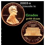 2003-s Proof Lincoln Cent 1c Grades GEM++ Proof De