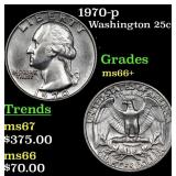 1970-p Washington Quarter 25c Grades GEM++ Unc