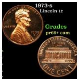 1973-s Proof Lincoln Cent 1c Grades GEM++ Proof Ca