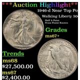 ***Major Highlight*** 1946-d Walking Liberty Half